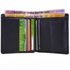 arpera Black Genuine Leather Mens Multi Currencies Travel Wallet-C11512-1